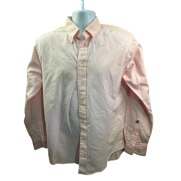 Castaway Nantucket Island Shirt Men's Medium Pink Button Down 23x30 Cotton - Picture 1 of 10